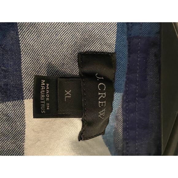 J.Crew Men’s Long Sleeve Casual Button Down Plaid Shirt - Extra Large Gray Blue - Picture 8 of 9